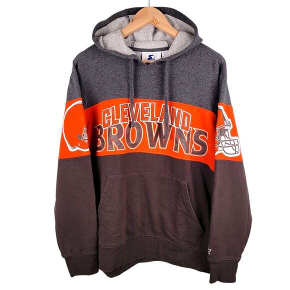 Cleveland Browns Starter Hoodie Men's L Pullover NFL Football Helmet Embroidered - Picture 1 of 7